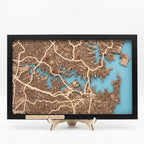 Wooden City Map - Sydney