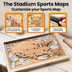 Personalized MLB Stadium Tracker Map with Team Pins