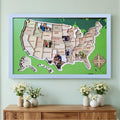 Personalized USA Photo Travel Map - Green