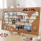 Personalized MLB Stadium Map Photo Frame(3D Raised Lettering)