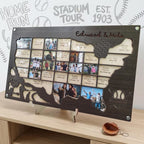Personalized MLB Stadium Map Photo Frame(Laser Engraved Text)