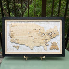 Personalized 2D Golf Course Tracker Map with Nameplate