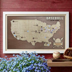 Personalized Baseball Stadium Map | Retirement Gifts