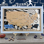 NFL Ballpark Tracker Map for 2026 Season, Football Road Trip Checklist