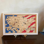 National Park Travel Map - 63 Parks Push Pin Map(USA Flage)
