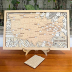 Personalized NHL Hockey Stadium Map - Retirement Gift for Dad