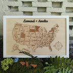Personalized USA States Puzzle Map(Natural Wood)