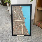 Wooden City Map - Chicago