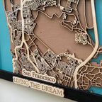 Wooden City Map - San Francisco