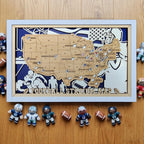 3D Wooden Football Stadium Map | NFL Bucket List Travel Tracker