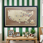 Personalized Baseball Stadium Map | Father's Day Gift for Sports Fans