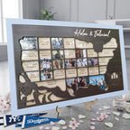 Personalized MLB Stadium Map Photo Frame(3D Raised Lettering)