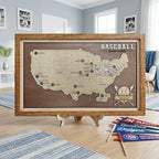 Personalized Baseball Stadium Map | Retirement Gifts