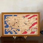 National Park Travel Map - 63 Parks Push Pin Map(USA Flage)