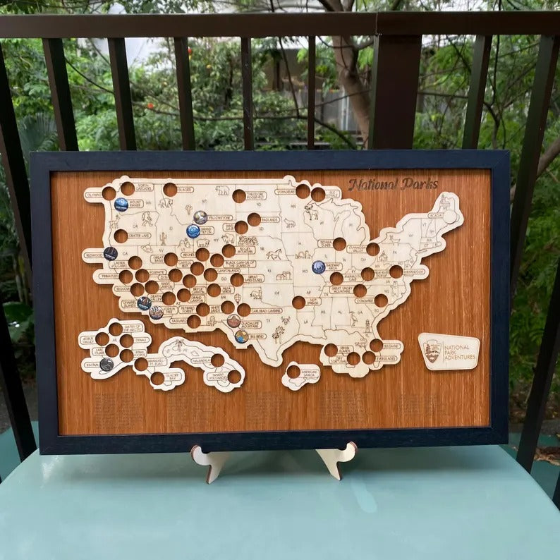 Custom National Park Map - Framed Wall Art & National Park Visitor Decor