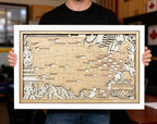 Personalized NHL Hockey Stadium Map - Retirement Gift for Dad