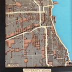 Wooden City Map - Chicago