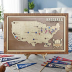 Personalized Baseball Stadium Map | Father's Day Gift for Sports Fans