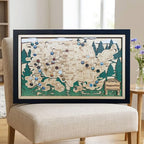 National Park Travel Map - 63 Parks Push Pin Map(Forest）