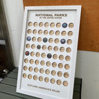 Wooden US National Parks Tracker Board
