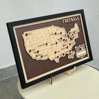 Personalized NFL Stadium Tracker Map with Team Pins