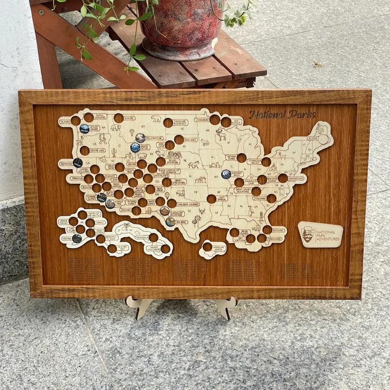 Custom National Park Map - Framed Wall Art & National Park Visitor Decor