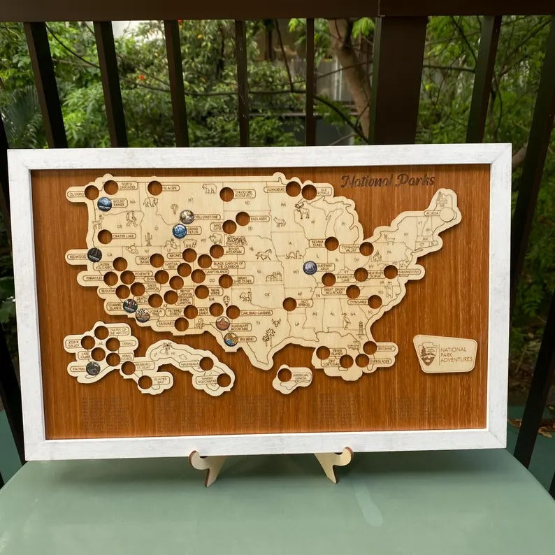 Custom National Park Map - Framed Wall Art & National Park Visitor Decor