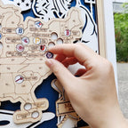 Custom Color MLB Stadium Map with Nameplate & Team Logo Pins