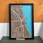 Wooden City Map - Chicago