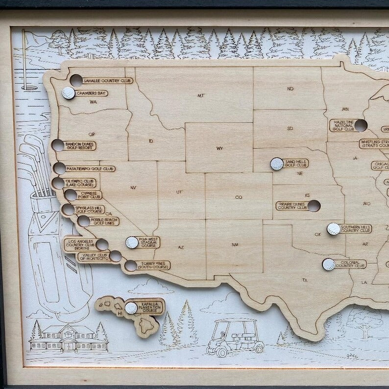 Classic 2D Golf Course Tracker Map