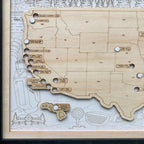 Personalized 2D Golf Course Tracker Map with Nameplate