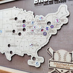 Personalized Baseball Stadium Map | Retirement Gifts