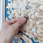 National Park Travel Map - 63 Parks Push Pin Map(USA Flage)
