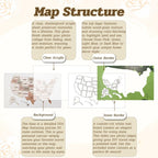 Personalized USA Photo Travel Map - Green