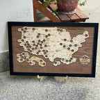 Custom National Parks Map - Hiker Gift for Him Her & Travel Decor