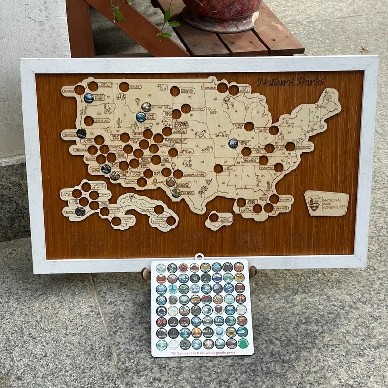 Custom National Park Map - Framed Wall Art & National Park Visitor Decor
