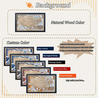 Football Baseball Stadium Map, Wood NFL Stadium Tracker