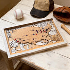 Personalized MLB Stadium Tracker Map with Team Pins
