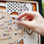 3D Wooden Football Stadium Map | NFL Bucket List Travel Tracker