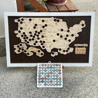 Wooden US National Parks Map - Custom Camping Tracker Wall Art