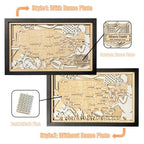 Football Stadium Map Tracker, Custom Wood Art