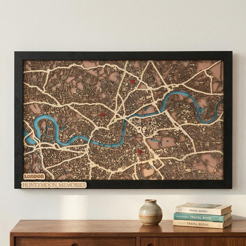 Wooden City Map - London
