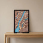 Wooden City Map - Manhatta