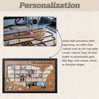 Personalized MLB Stadium Map Photo Frame(Laser Engraved Text)