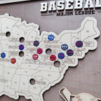 Personalized Baseball Stadium Map | Father's Day Gift for Sports Fans