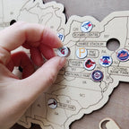 Personalized Baseball Stadium Map | Retirement Gifts
