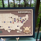 Personalized Baseball Stadium Map | Father's Day Gift for Sports Fans - Mappae Pilot