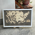 Engraved National Parks Map - Wooden USA Travel Tracker Gift