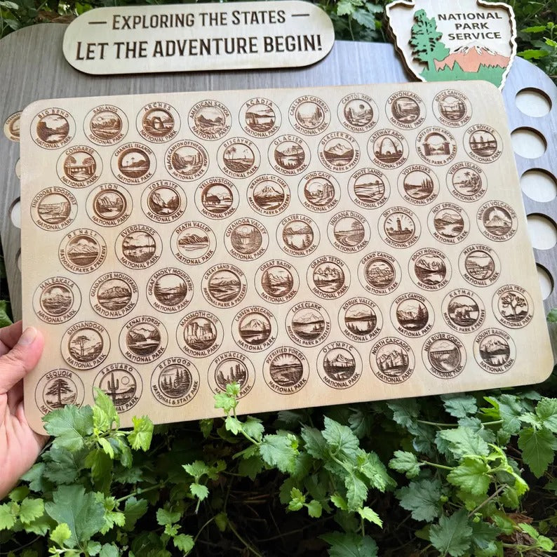 Personalized National Parks Tracker Board