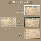 Personalized NHL Hockey Stadium Map - Retirement Gift for Dad